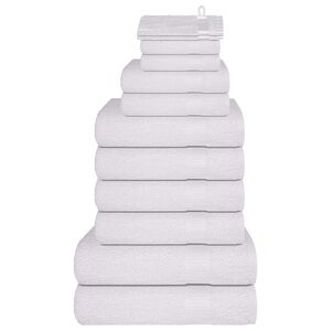 vidaXL Set di asciugamani 12 pezzi FROGN Bianco 360 g/m&sup2;