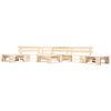 vidaXL Set Divani da Giardino Pallet 6 pz con Cuscini Grigi in Legno