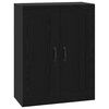 vidaXL Armadietto a muro Rovere Nero 69,5 x 34 x 90 cm