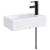 vidaXL Lavabo da bagno Nero Opaco 45,5 x 25,5 x 13 cm Metallo