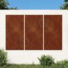 vidaXL Decorazioni Muro da Giardino 3 pz 105x55 cm Sole Acciaio Corten