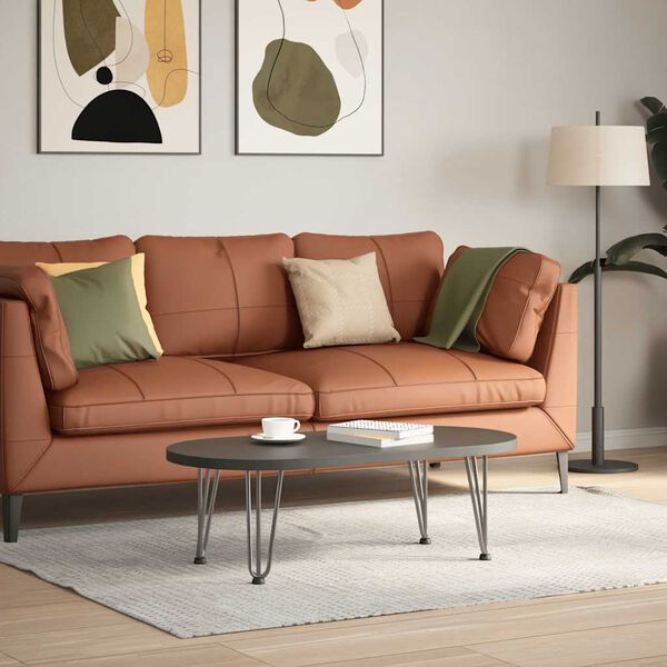 vidaXL Gambe a forcina per tavolino 4 pz in acciaio naturale 30 cm in acciaio massiccio