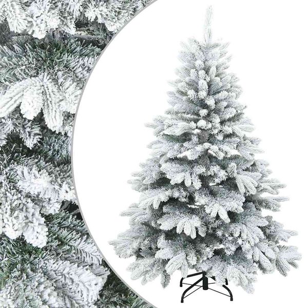 vidaXL Albero di Natale Artificiale Snodato Foderato di Neve Bianco