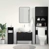 vidaXL Armadio per Lavabo da Bagno Rovere Nero 80 x 30 x 60 cm