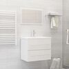 vidaXL Set Mobili da Bagno 2 pz Bianco in Truciolato