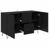 vidaXL Credenza Rovere Nero 100 x 36 x 60 cm Legno multistrato