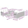 vidaXL Set Divano da Giardino 10 pcs Beige polyrattan