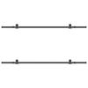 vidaXL Kit di Binari per Porte Scorrevoli 213,5 cm Acciaio Nero
