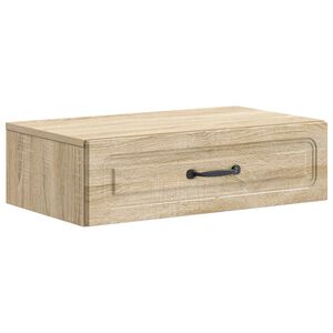 vidaXL Tavolino da Parete Laterale Rovere Sonoma 59 x 34,5 x 17 cm