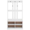 vidaXL Albero da Ingresso SANDNES Bianco 87x40x159,5 cm Legno di Pino