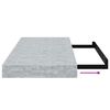 vidaXL Scaffali a Parete 4 pz Grigio Cemento 50x23x3,8 cm in MDF