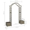 vidaXL Pergola da Giardino con Fioriera Grigio Legno Massello di Abete