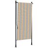 vidaXL Tenda a Rullo Esterno Gialla e Bianca 100x270cm Tessuto Acciaio