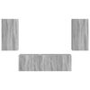 vidaXL Set di Mobiletto da TV a Parete 4 pcs Grigio Sonoma