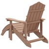 vidaXL Sedia da Giardino Adirondack con Poggiapiedi Marrone in HDPE