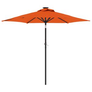 vidaXL Ombrellone Giardino con Palo Acciaio Terracotta 225x225x212 cm