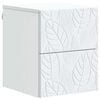 vidaXL Mobiletto da notte a muro Bianco 34,5 x 33 x 40 cm