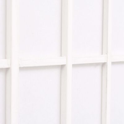 vidaXL Paravento Pieghevole 5 Ante Stile Giapponese 200x170cm Bianco