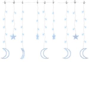 vidaXL Luci Fatate Stella e Luna con Telecomando 138 LED Bianco Freddo