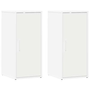 vidaXL Scarpiere 2 pz Bianche 32x35x70 cm in Legno Multistrato