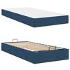 vidaXL Struttura letto con materasso con materasso 2 pcs Blu Tessuto