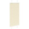vidaXL Tenda Plissettata Crema 65x150 cm Larghezza Tessuto 64,4 cm