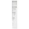 vidaXL Mobile angolare Bianco Lucido 27,5x27x140cm Legno multistrato
