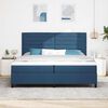 vidaXL Letto a molle con materasso Blu 200 x 200 cm Tessuto