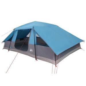 vidaXL Tenda familiare con telo da pioggia resistente all'acqua Blu