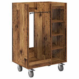 vidaXL Armadio per Golf con ruota Legno vecchio 65 x 45 x 98 cm