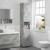 vidaXL Set di Armadi da Bagno TULUM Grigio cemento 37 x 31,5 x 203 cm