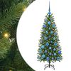 vidaXL Albero di Natale artificiale con 150 LED Verde 120 cm PE e PVC