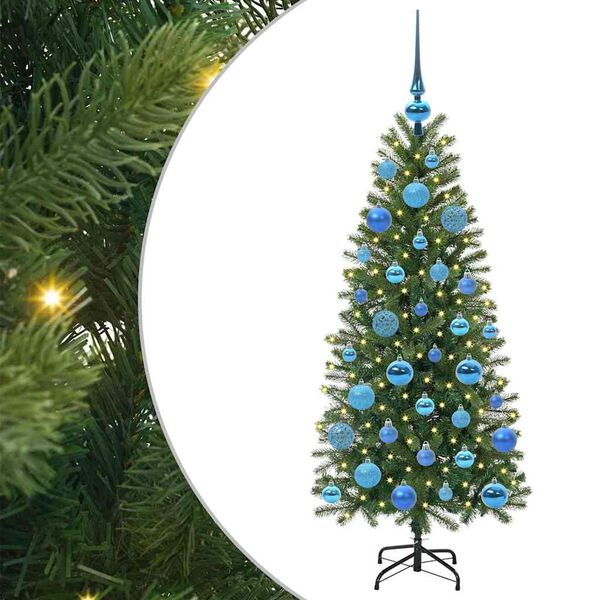 vidaXL Albero di Natale artificiale con 150 LED Verde 120 cm PE e PVC