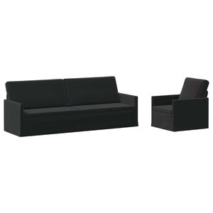 vidaXL Set di divani 2 pcs Nero Velluto (V)