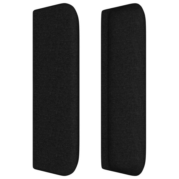 vidaXL Testiera ad Orecchio Nera 163x16x78/88 cm in Tessuto