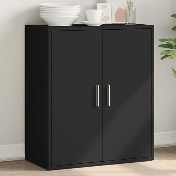 vidaXL Credenza Nero 60x31x70 cm in Legno Multistrato