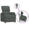 vidaXL Poltrona Alzapersona Massaggiante in Tessuto Grigio Scuro