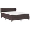vidaXL Letto box spring con materasso Marrone scuro 140 x 200 cm