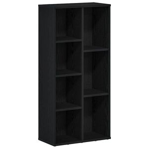 vidaXL Libreria Rovere Nero 50x25x104 cm in Legno Multistrato