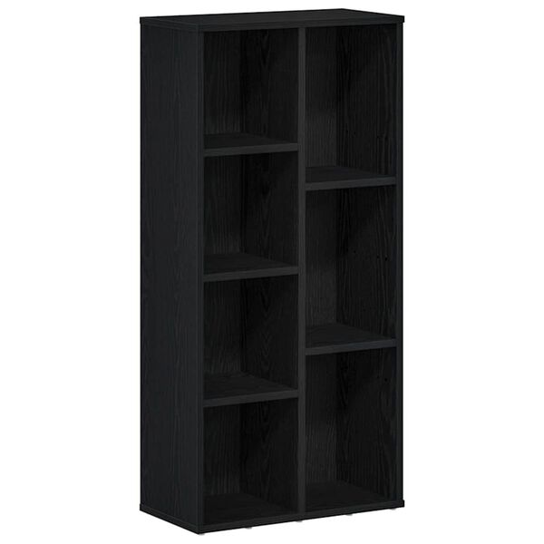 vidaXL Libreria Rovere Nero 50x25x104 cm in Legno Multistrato