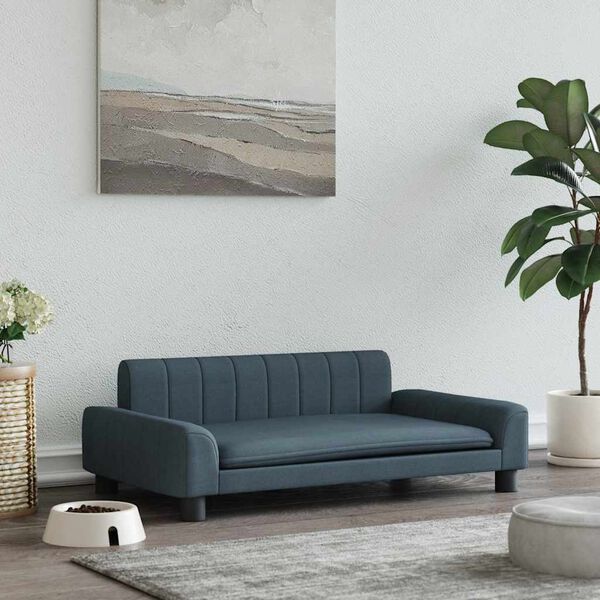 vidaXL Lettino per Cani Grigio Scuro 90x53x30 cm in Tessuto