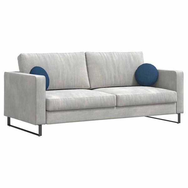 vidaXL Cuscini per Seduta 2 pcs Blu Ø30 x 13 cm Tessuto