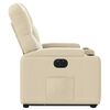vidaXL Poltrona Alzapersona Reclinabile Elettrica Crema in Tessuto