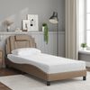 vidaXL Letto Viana con Materasso Cappuccino 90x200 cm in Similpelle