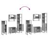 vidaXL Set Mobili da Bagno 4 pz Grigio Sonoma in Legno Multistrato