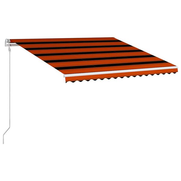 vidaXL Tenda da Sole Retrattile Automatica 400x300 cm Arancione e Marrone