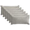 vidaXL Federa 6 pcs HOUTEN Grigio Chiaro 40 x 70 cm Tessuto Chenille