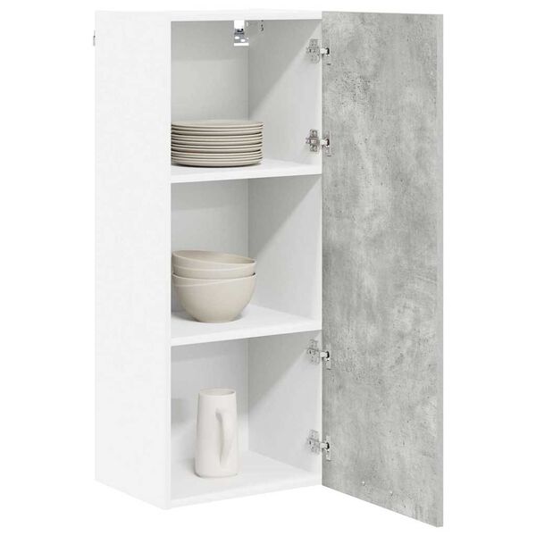 vidaXL Armadio pensile con porta Riga Grigio cemento 40 x 31 x 100 cm