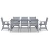 vidaXL Set Pranzo da Giardino 9 pz in Legno Massello di Acacia Grigio