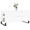 vidaXL Tavolino da Salotto Bianco 102x44,5x50 cm in Legno Multistrato